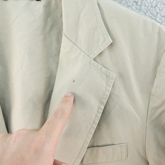 Vintage LL Bean Men's 40R Beige‎ Blazer Sport Coat Two Button Collared Preppy - Picture 3 of 12